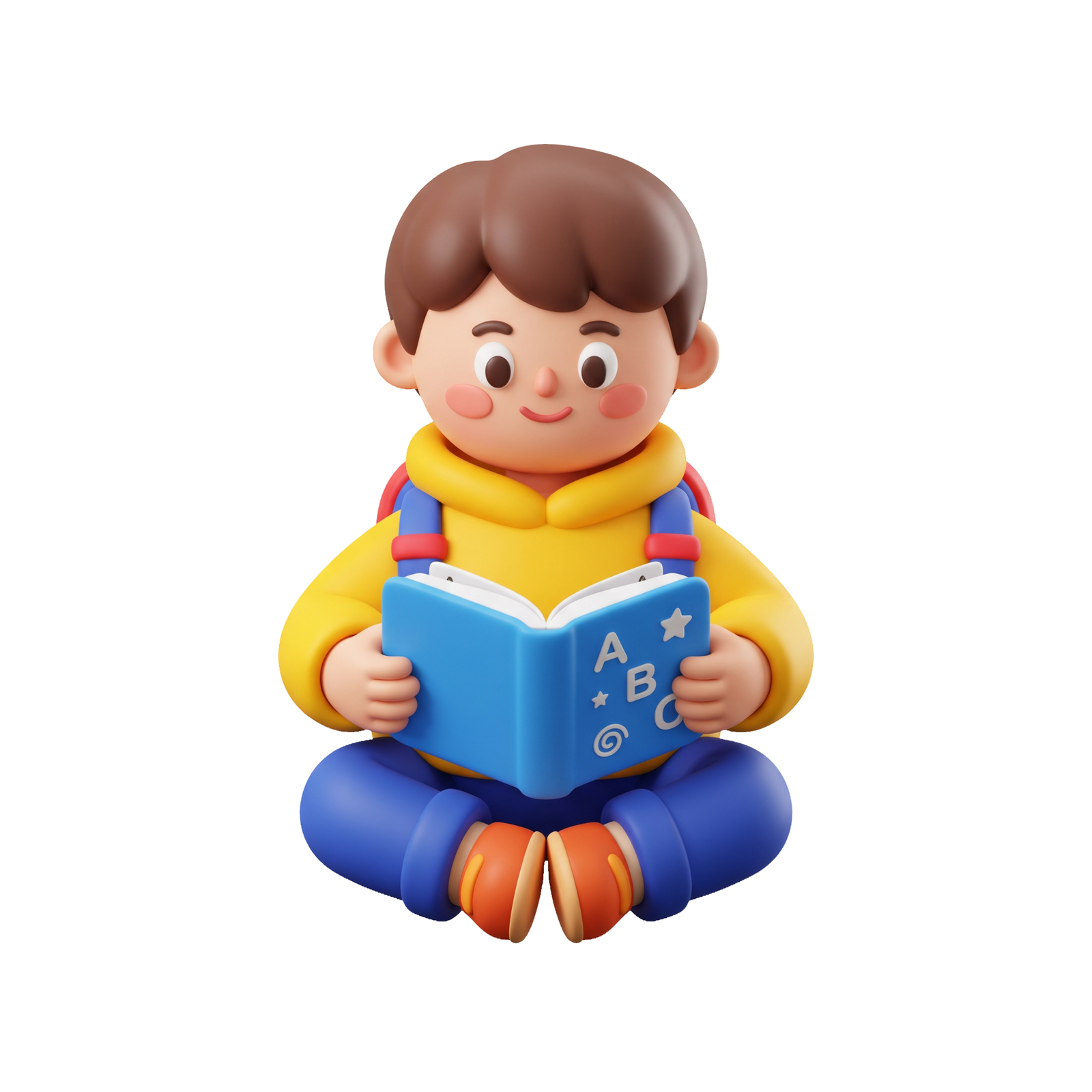 BeFoc Learner Mascot reading book